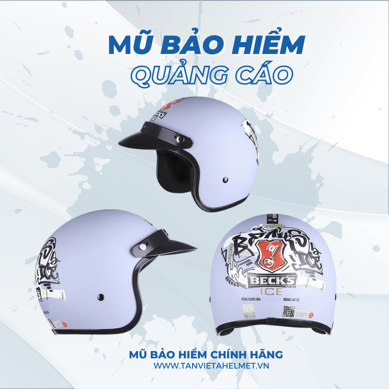 Mũ bảo hiểm quảng cáo - Mũ Bảo Hiểm Tân Việt á - Công Ty TNHH MTV Tân Việt á
